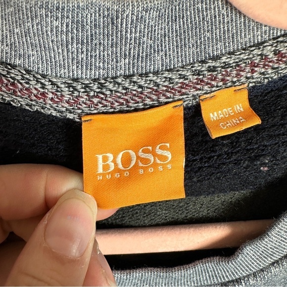 Mens Boss Hugo Boss Orange Label Navy Sweater sz L - Picture 5 of 5